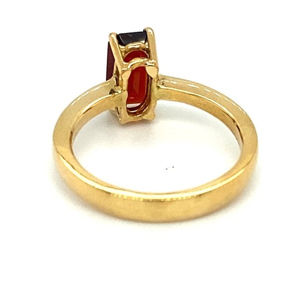 Pyrope Garnet 1.60ct Solid 18K Yellow Gold Ring - Picture 4 of 6